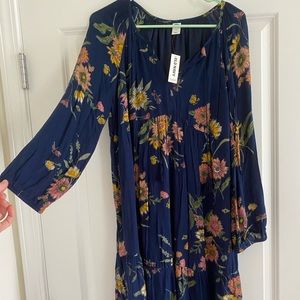 Old Navy navy blue floral dress